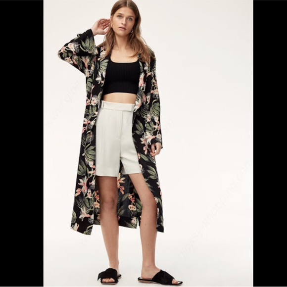 Wilfred Pilier Paisley Floral Robe w/Silk XXS - Picture 10 of 12